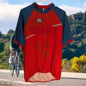 Santini SMS Toscana Italia Wine Cycling Jersey 5XL Bike Riding Performance gear
